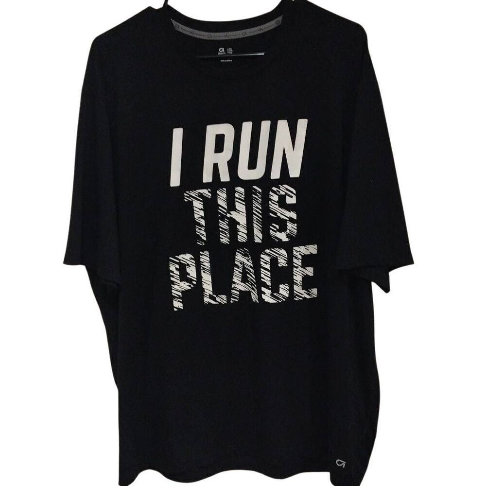 I Run This Place T-shirt by Gap Fit XXL Black NWOT Soft